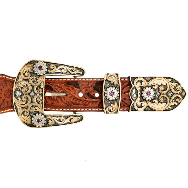 MillÓn de Rosas Three Piece Belt Buckle